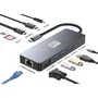 Leotec Docking Station 11 en 1 Plus USB-C PD100 3xUSB 3.2 HDMI VGA Gigabit LAN Lector SD microSD